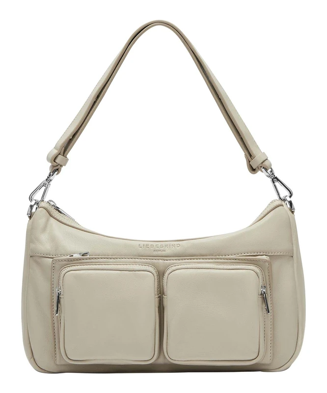 LIEBESKIND BERLIN Leather shoulder bag Sheep Natural Hobo Bag Milk beige