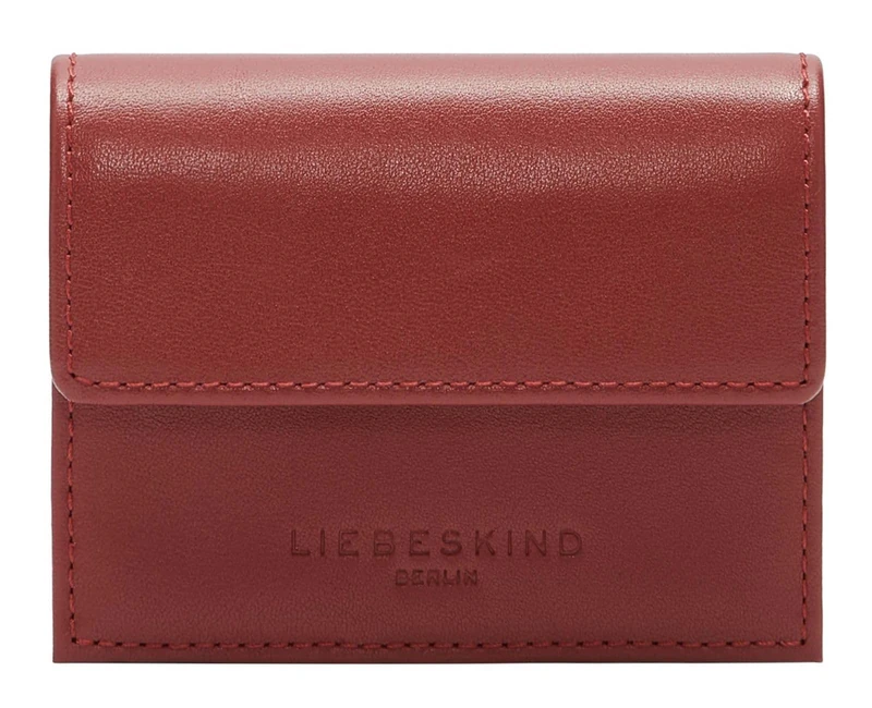 LIEBESKIND Berlin Leather Purse Soft Nappa Akkordeon Wallet True Red Dark red