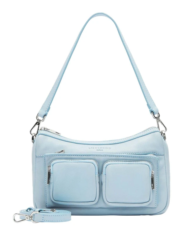 LIEBESKIND BERLIN Leather shoulder bag cross body bag Sheep Natural Maia Crossbody Bag Iceberg light blue