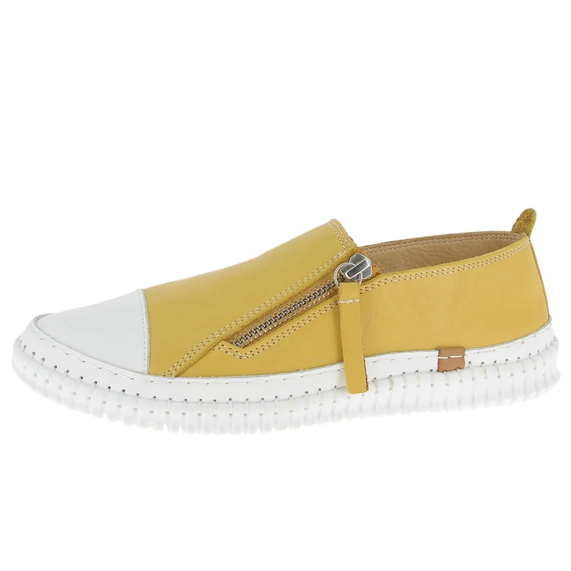 Andrea Conti Women's Low Top Trainers, Lemon, 38 EU, Lemon, 6 UK