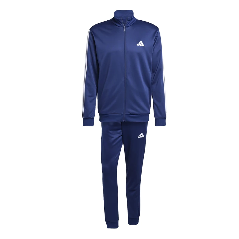 adidas Men's 3 STRIPES FRENCH TERRY TRACKSUITS, dark blue/white, S