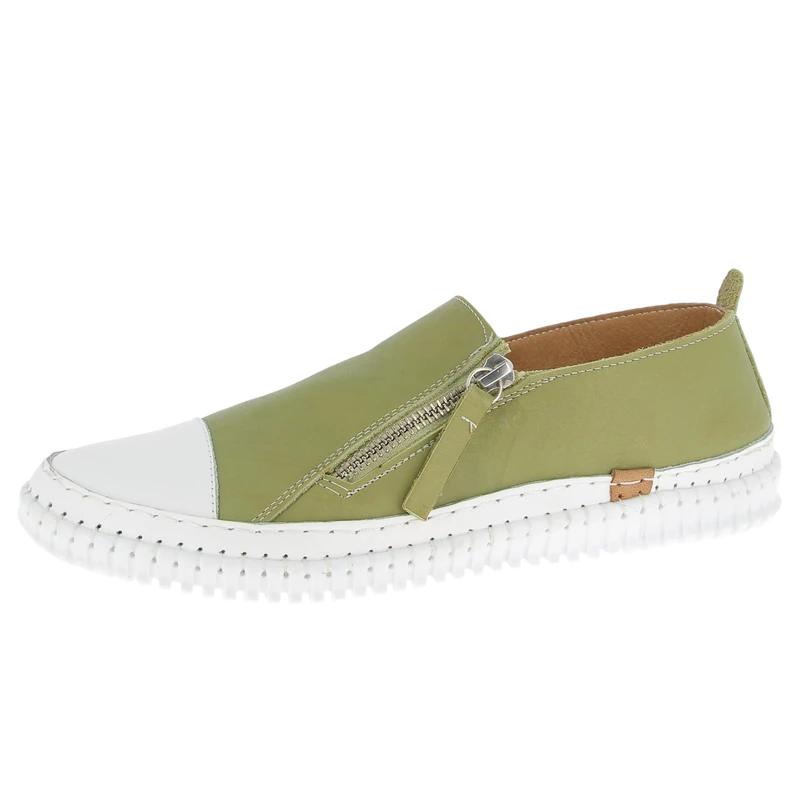 Andrea Conti Women's Low Top Trainers, Green, 4 UK