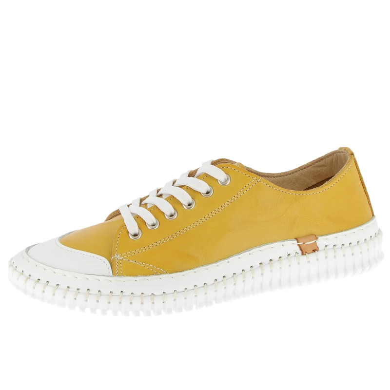 Andrea Conti Women's Damen Low Top Sneaker, Lemon, 3.5 UK