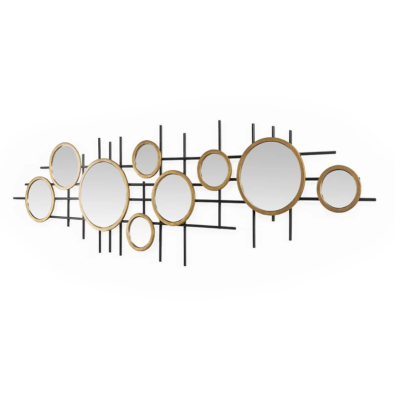 AlexandreHouse Exculture 134X2X40 Metal Black/Dorado/Espejo - Image 1
