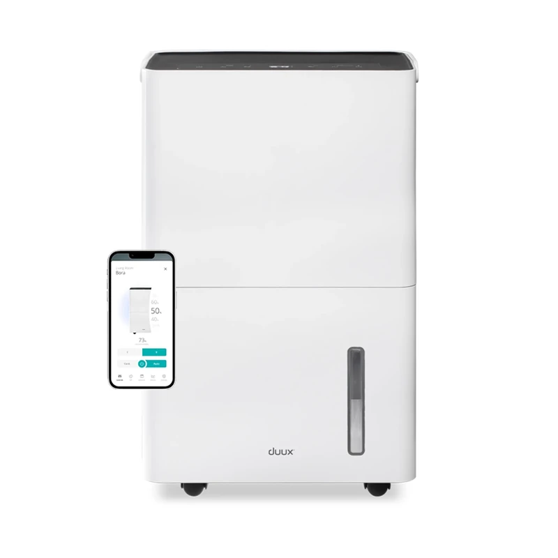 Duux Bora Smart Dehumidifier 20L | Clothes Drying Mode | Quiet Mark Certified | Energy Efficient Dehumidifier for Home | Carbon Filter | Large 4L Water Tank | Humidity Sensor | DXDH20UK