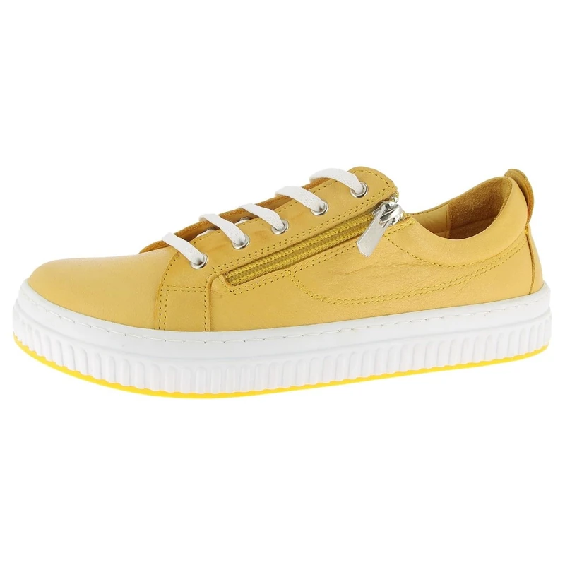Andrea Conti Women's Low Top Trainers, Yellow, 7 UK