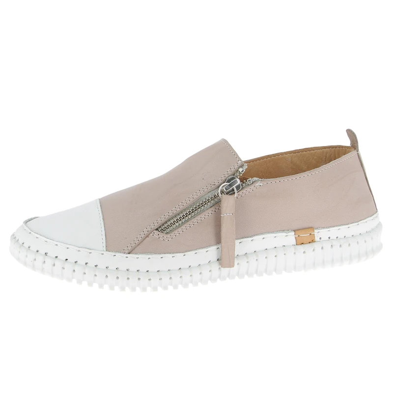 Andrea Conti Women's Low Top Trainers, Silver Grey, 8.5 UK