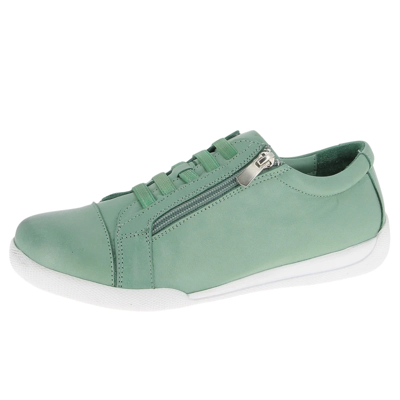 Andrea Conti Women's Low Top Trainers, Peppermint, 7.5 UK