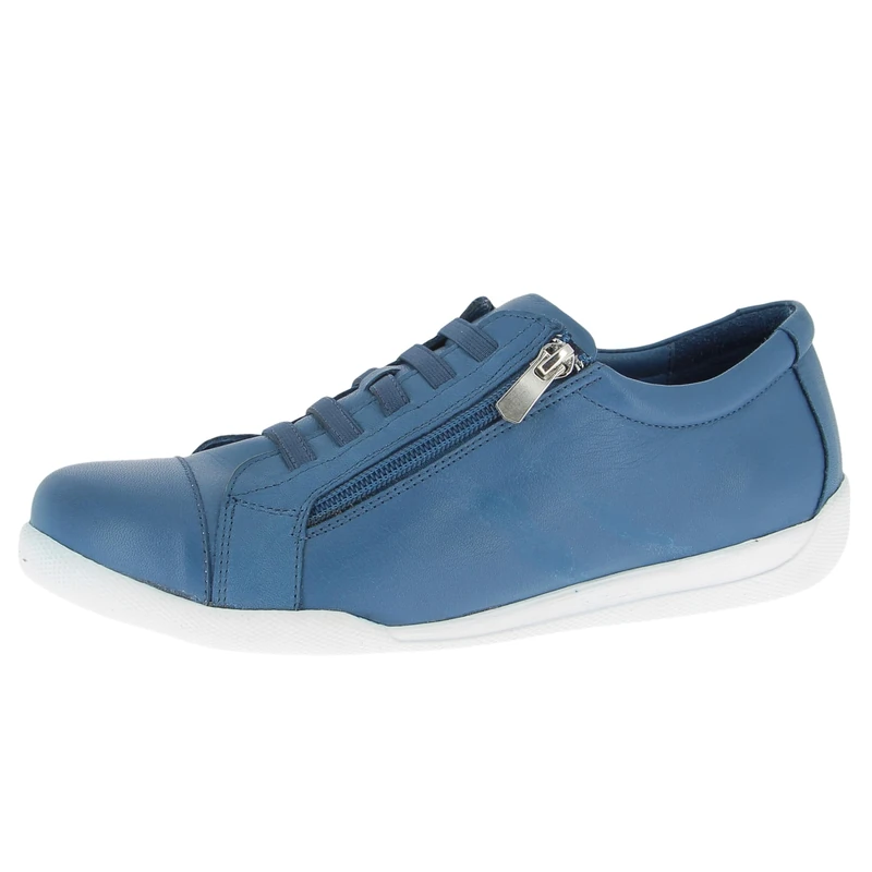 Andrea Conti Women's Low Top Trainers, Jeans Colour, 6 UK
