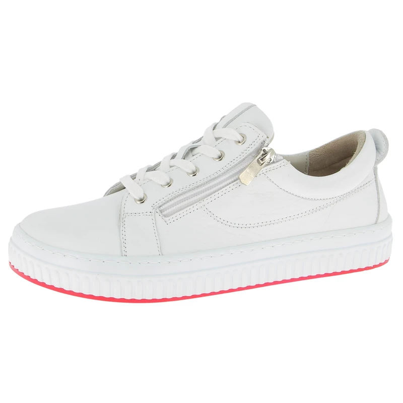 Andrea Conti Women's Low Top Trainers, White red, 7 UK