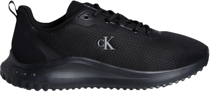 Calvin Klein Men’s EVA Mix Mesh Runner Trainers with Logo, Black (Triple Black), 8