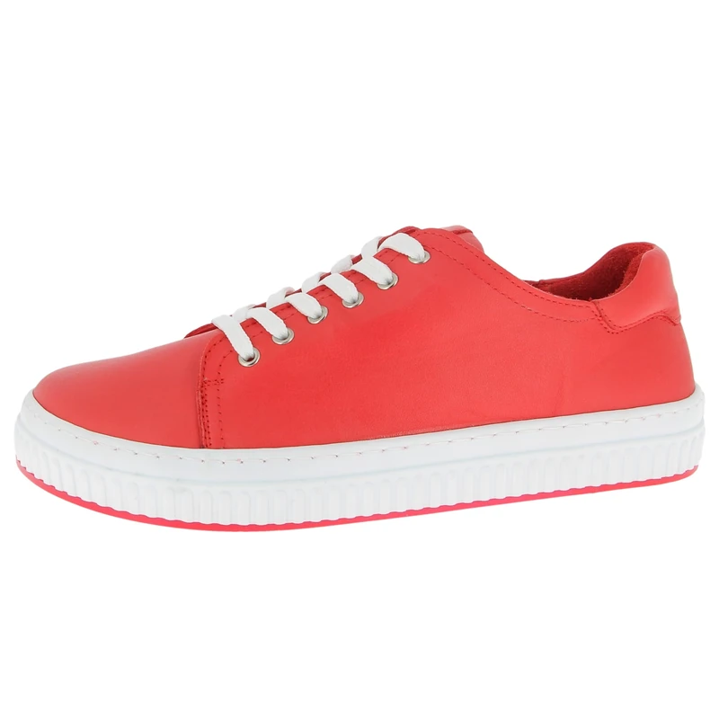 Andrea Conti Women's Damen Low Top Sneaker, red White, 3.5 UK