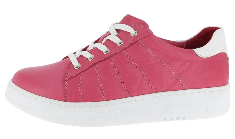 Andrea Conti Women's Low Top Trainers, Hot Pink/White, 38 EU, Hot Pink White, 6 UK