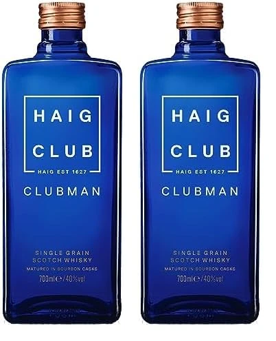 Haig Club Clubman Single Grain Scotch Whisky | 40% vol | 70cl | Matured Exclusively in Bourbon Casks | Scottish Whisky | Notes of Vanilla & Coconut | Also for Whiskey & Cola Drinks (Pack of 2) - Image 1