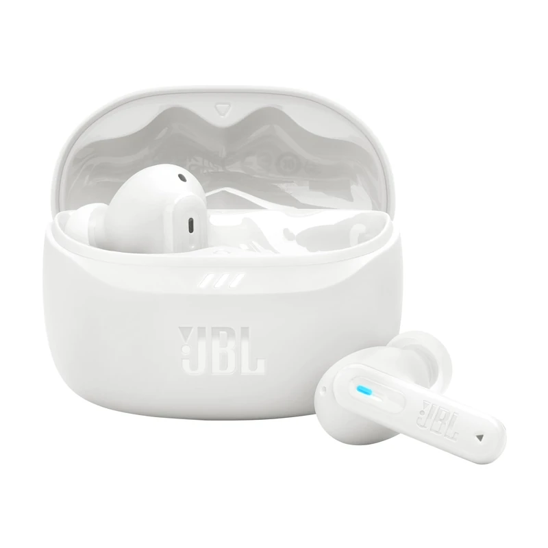 JBL Tune Beam 2, Wireless Noise Cancelling Bluetooth Earbuds with 48h Playtime, IP54 Water and Dust Resistant, Multi-Point Connection, Ergonomic Design, Closed-Back Stick Design, White