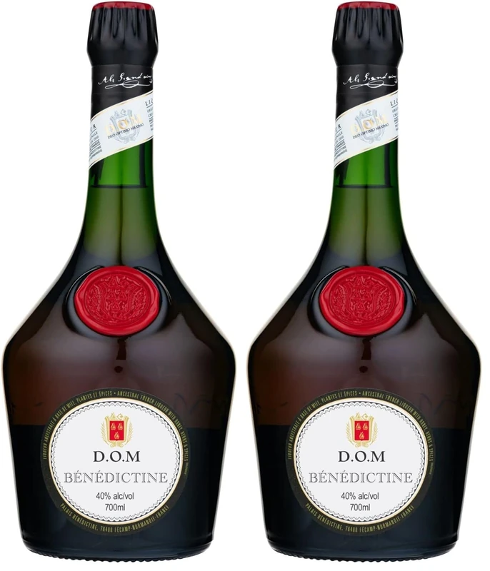 Bénédictine D.O.M. French Liqueur, 40% ABV, 70cl / 700ml, Made From a Secret Recipe of 27 Traditional Roots, Herbs & Spices, Notes of Light Honey, Citrus & Soft Almond (Pack of 2) - Image 1