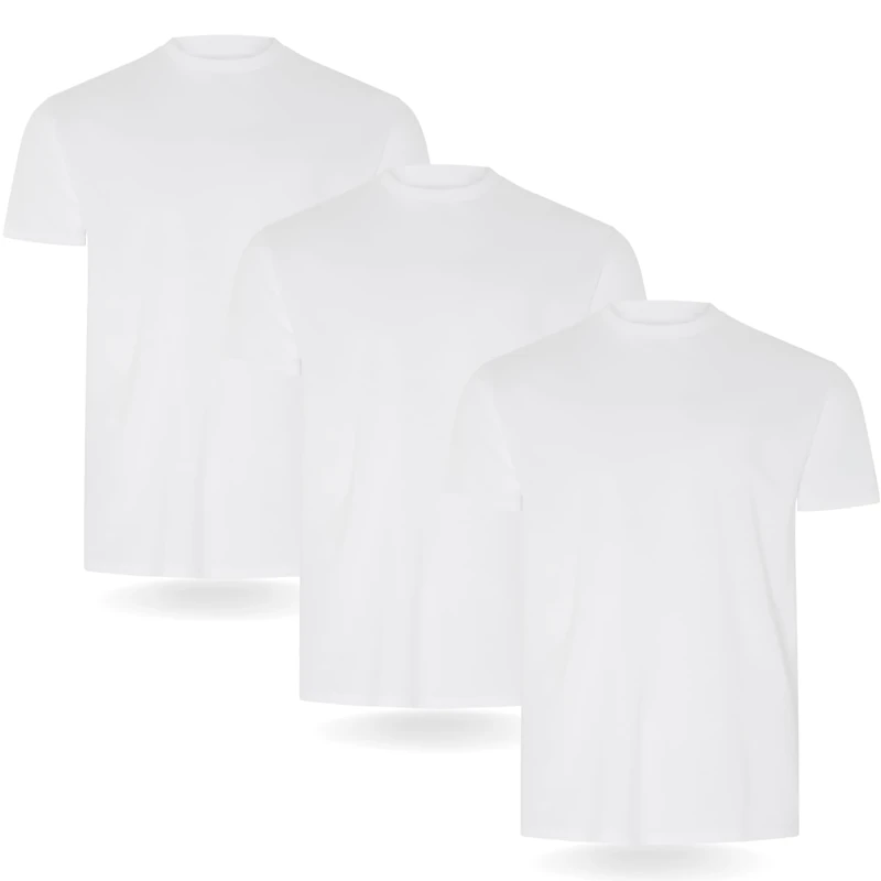 FM London Mens (3/5-pack) T-Shirt, White, M UK