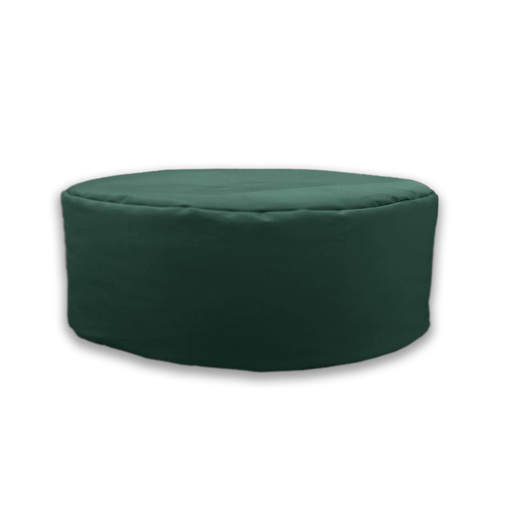 Kosiproducts Beanbag Ottoman Footstool Round Pouf Chair Pouffe Water Resistant 100% soft luxury Polyester (Green 35x35x25)