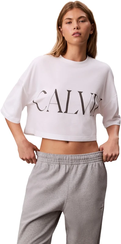 Calvin Klein Jeans Women's MONOLOGO French Terry Jogger LV047B235G Sweatpants, Grey (Heroic Grey Heather), XXXS