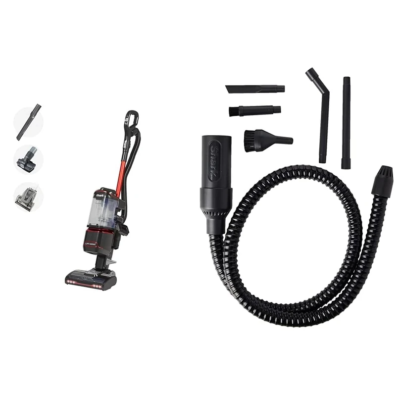 Shark Corded Upright Vacuum Cleaner 1.1L with Lift-Away Technology, Red/Black, NV602UKT Car Detail Kit [XHMCR380EUK] Official Accessory, Grey