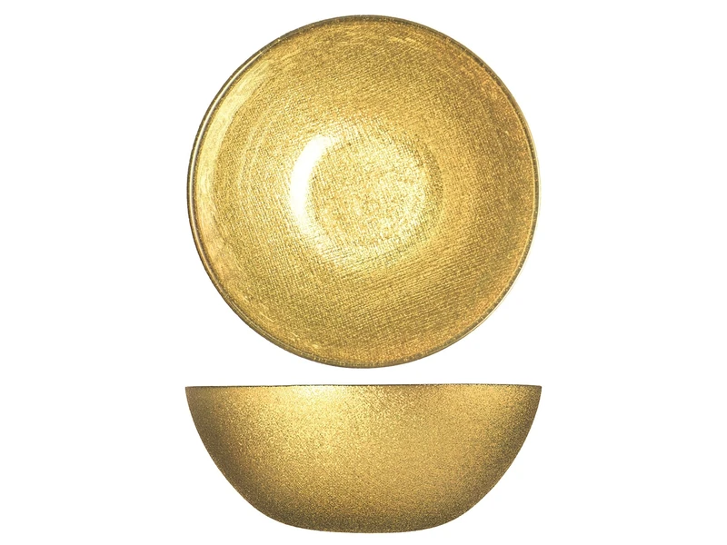 H&H Set of 6 Regent Gold Glitter Bowls 22 cm