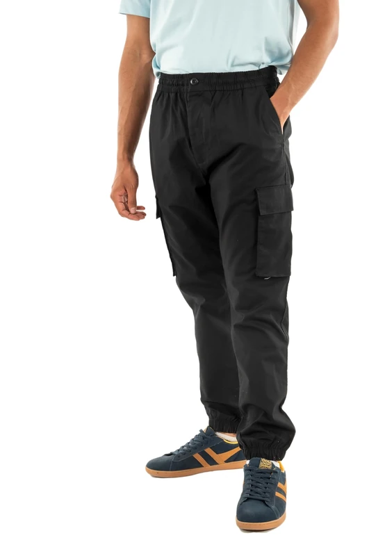 Calvin Klein Men’s Skinny Fit Elastic Ripstop Cargo Trousers, Black (Black), XL
