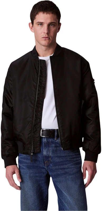 Calvin Klein Men's Hero Bomber Jacket with Zip, Black (Black), XXL