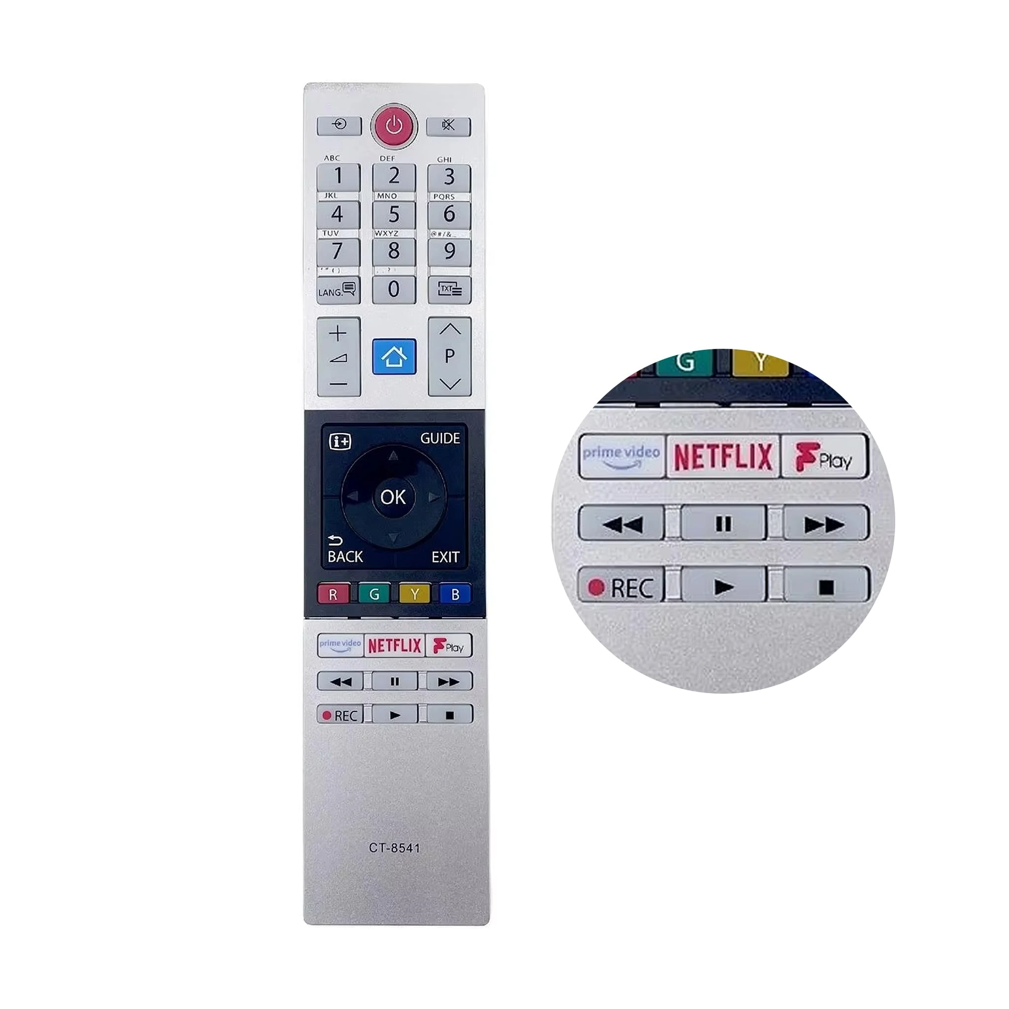Boulton CT-8541 CT8541 Remote Control for Toshiba Smart TV – CT8541 TV Remote Toshiba Controller for SmartTV UHD HD LCD LED Television - CT 8541 Controller