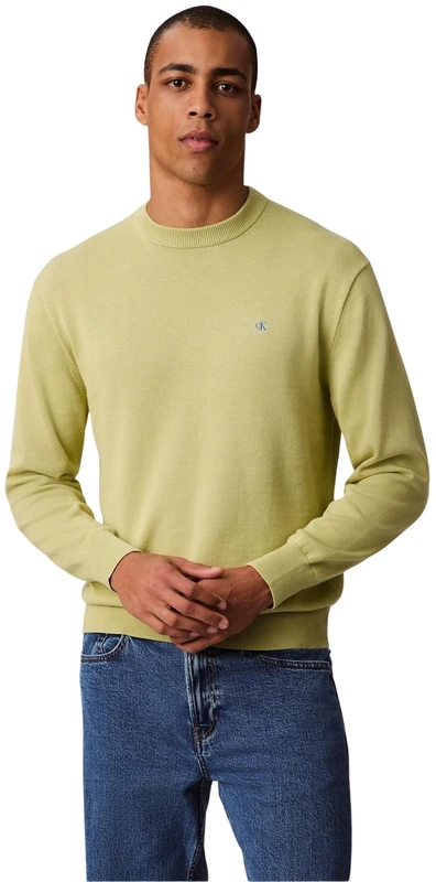 Calvin Klein Jeans Men's LS EZ Cotton CREWNK Sweater 12GG LV04RC309G Sweaters, Beige (Winter Pear), M
