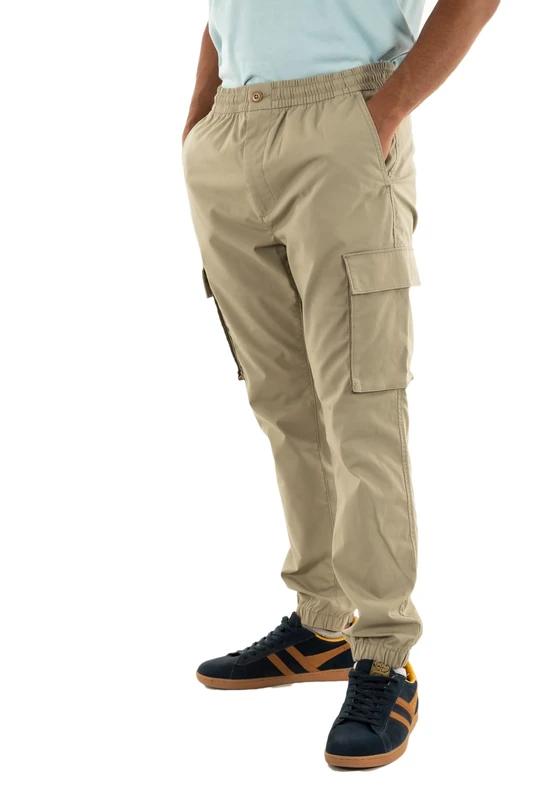 Calvin Klein Men’s Skinny Fit Elastic Ripstop Cargo Trousers, Beige (Vintage Khaki), S