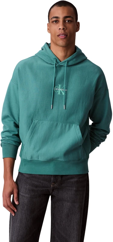 Calvin Klein Jeans Men's PRMM TRRY MCR MNLG H LV04RC281G Sweatshirts, Green (Wild Green), XXL