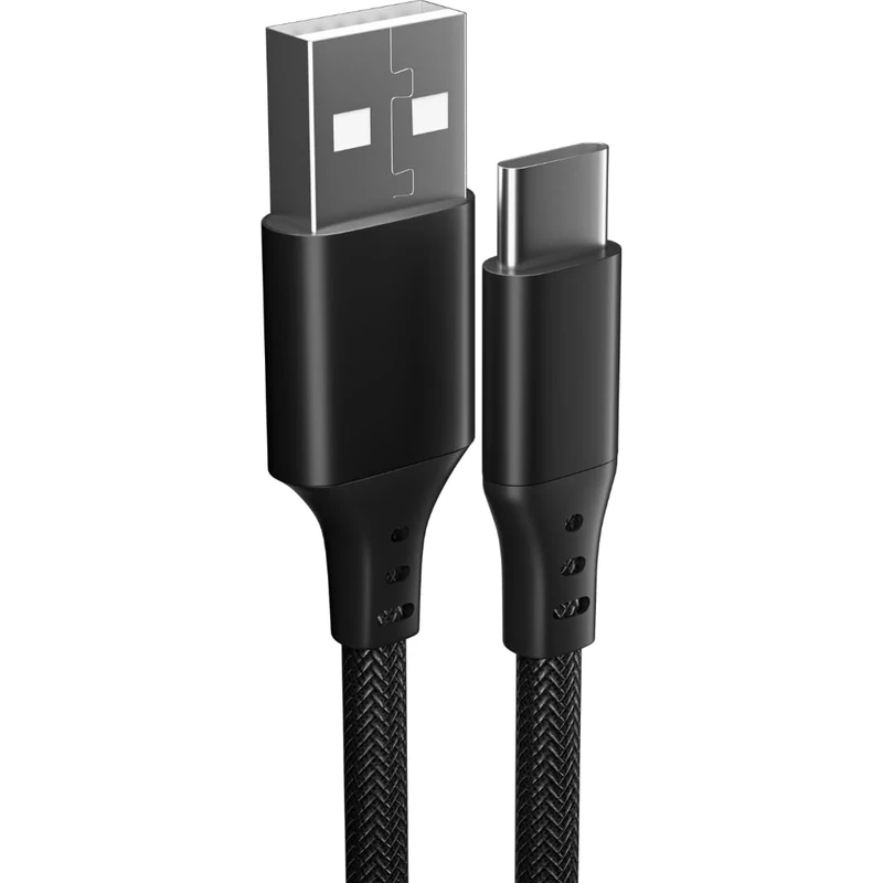 pluX USB C to USB A Cable 2M STRONG Braided USB C Data & Charger Cable Compatible for Amazon Fire HD 8 12th/10th Gen Fire HD 10/Plus/Kids Pro 2021/2019 11th/9th Gen, Fire 7 2022 12th Gen tablet