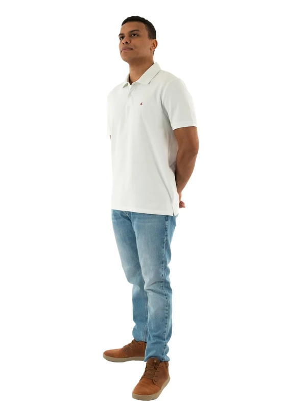 Calvin Klein Men’s Short Sleeve Monogram Pique Cotton Polo Shirt, White (Blanc De Blanc), XL