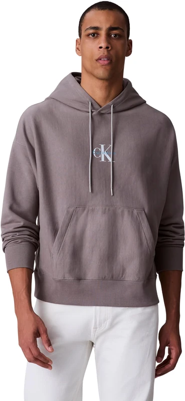 Calvin Klein Jeans Men's PRMM TRRY MCR MNLG H LV04RC281G Sweatshirts, Grey (Steeple Gray), S