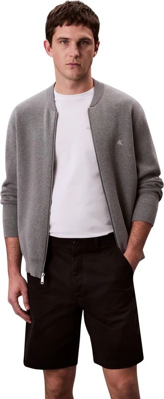 Calvin Klein Men’s Classic Cotton Knee Length Chino Shorts, Black (Black), 29W