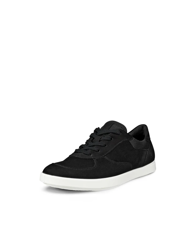 ECCO Women's Leisure Minimalist Retro Lace Sneaker, Black, 9-9.5