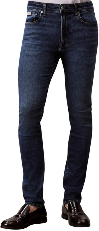 Calvin Klein Jeans Men's Skinny Oil Slick Jean Regen LV04RB720G Jeans, Blue (Oil Slick), 38W / 30L - Image 1