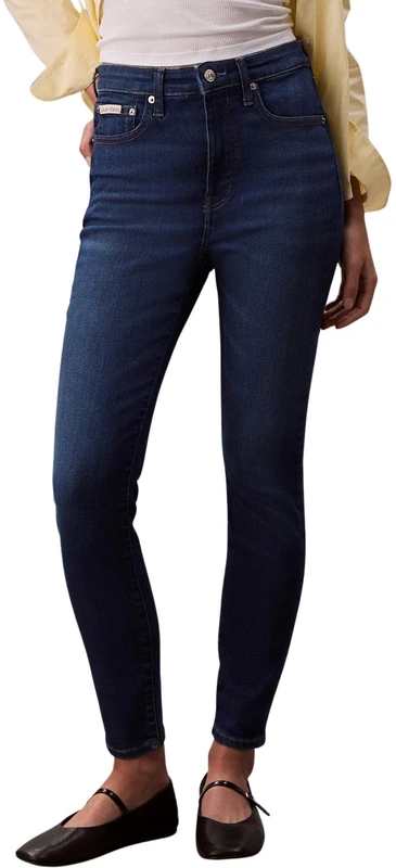 Calvin Klein Women’s High Waist Ankle Length Skinny Jeans, Blue (Lapis), 30W