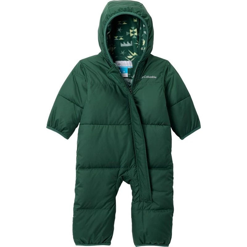 Columbia Youth Infant Snuggly Bunny 2 Bunting, Snowsuit Romper, Rain Forest/Rain Forest Peaked, 3/6 Months