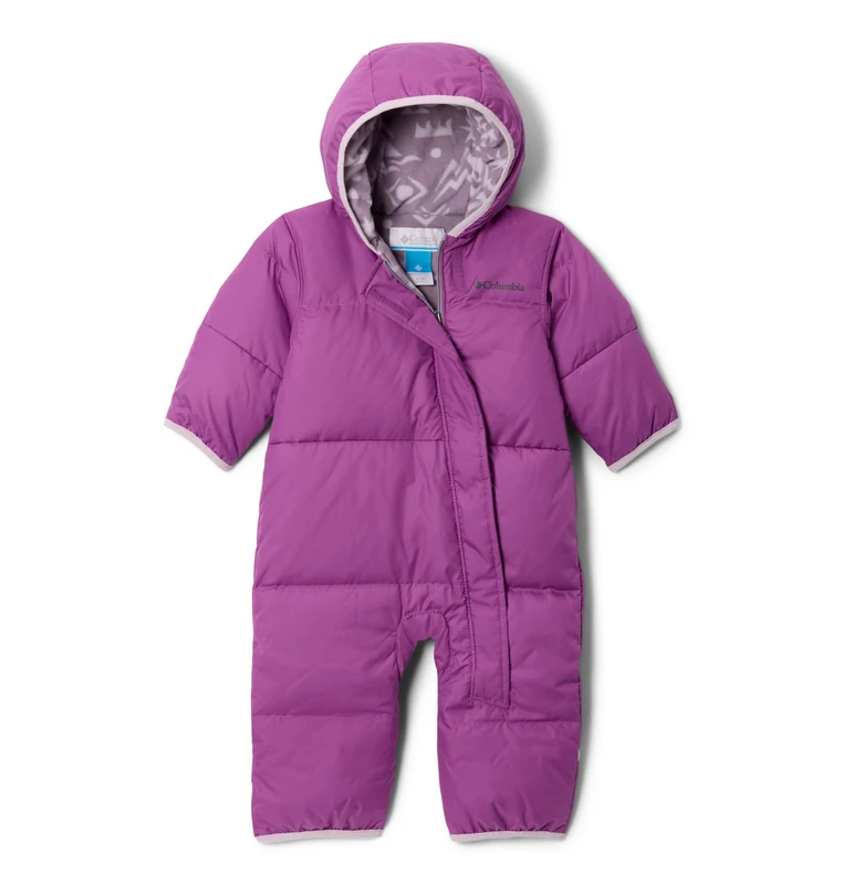Columbia Youth Infant Snuggly Bunny 2 Bunting, Snowsuit Romper, Razzle/Shale Purple Peaked Tonal, 3/6 Months