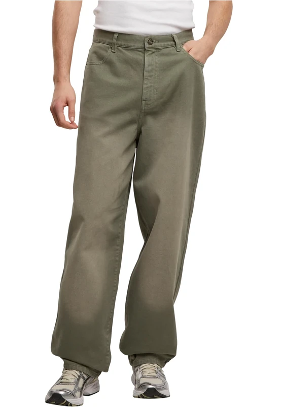 Urban Classics Mens Jeans 90's Jeans Retro 90s Oversized Low Cut Jeans Men Jeans Sizes 28-44, Paleolive, 24