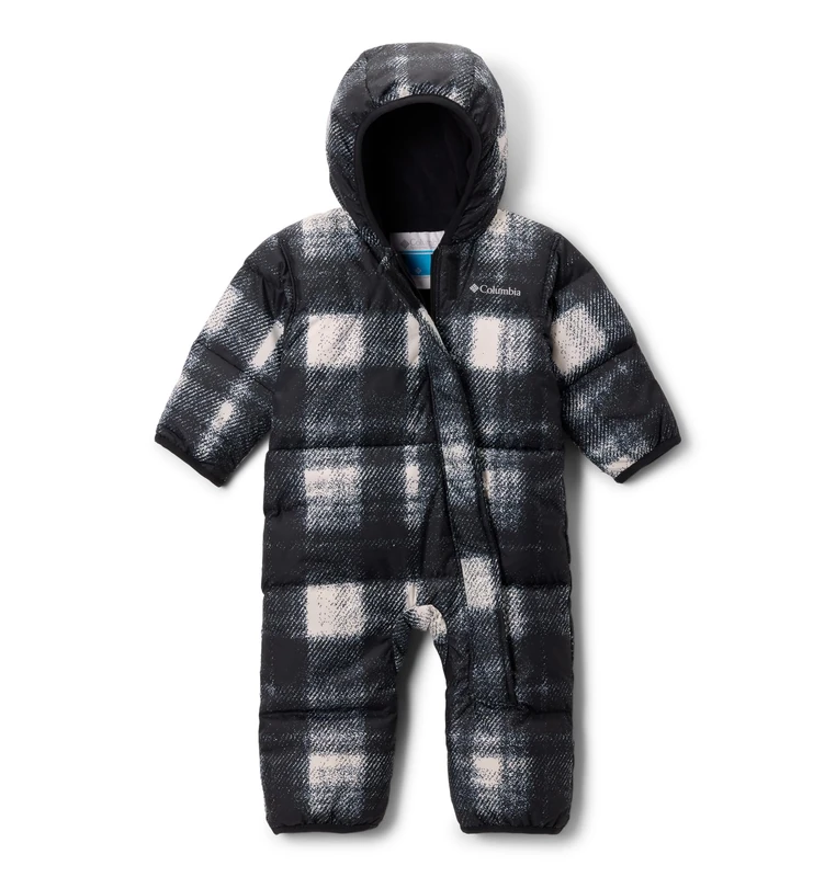 Columbia Youth Infant Snuggly Bunny 2 Bunting, Snowsuit Romper, Chalk Omblur Tonal/Black, 12/18 Months