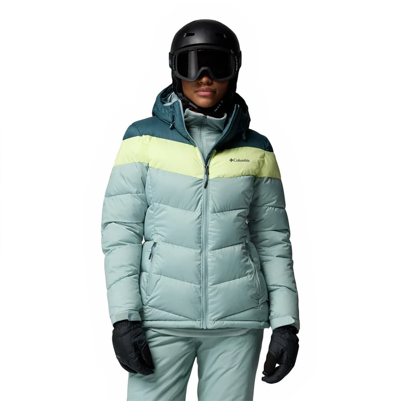 Columbia Women's Abbott Peak 2 Insulated Jacket, Ski Jacket, Crushed Blue/Everblue/Citron Haze, M