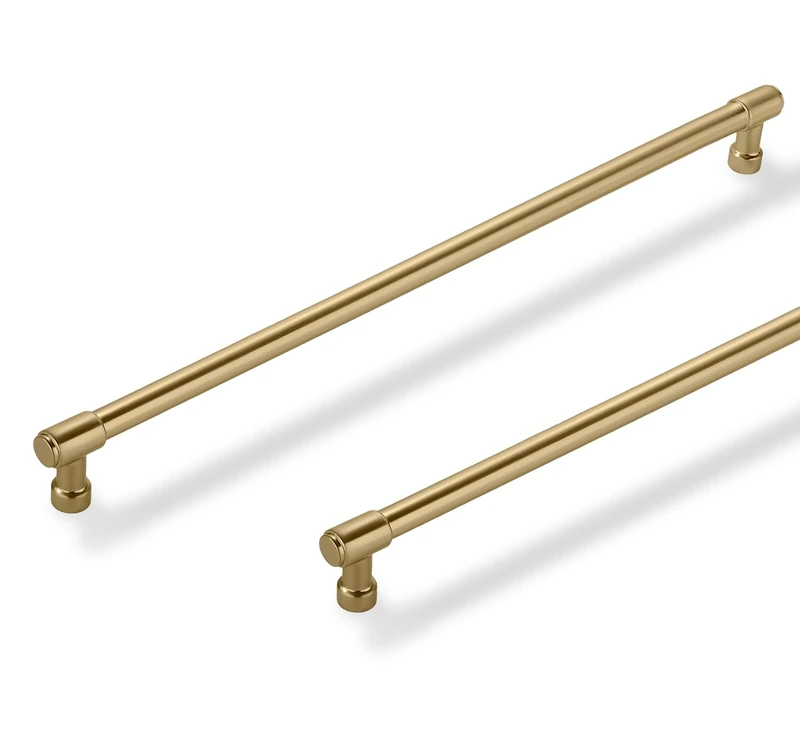 ZAUYX Solid Heavy Duty Jasper Cabinet Pulls 6 Pack Champagne Bronze Drawer Pulls 12 Inch Hole Centers for Kitchen & Bathroom Cupboards
