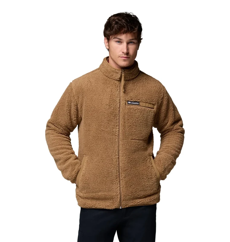 Columbia Men's Rugged Ridge High Pile Full Zip, Full Zip Fleece Jacket, Delta, Large