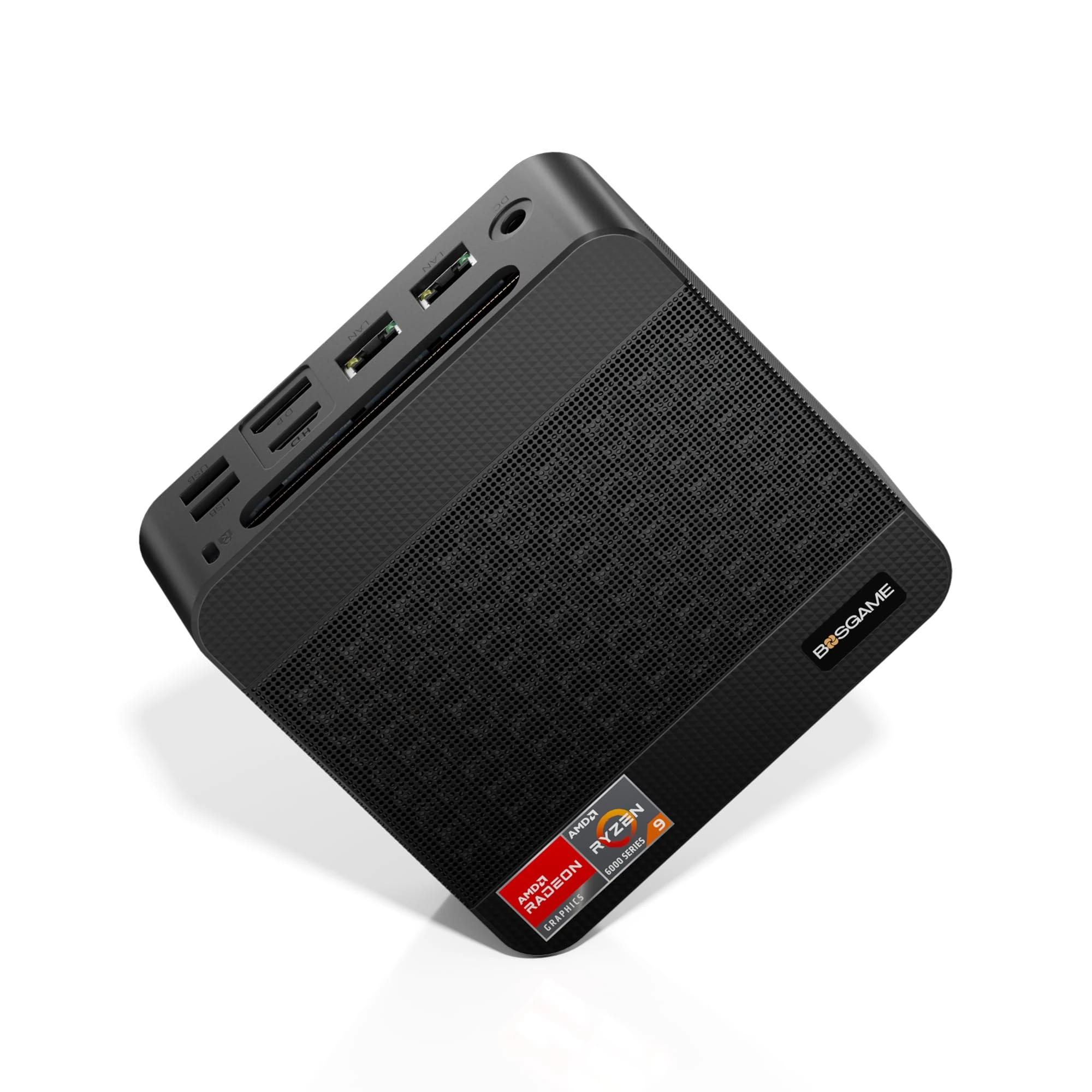 BOSGAME P4 Plus Gaming Mini PC Ryzen 7 5825U (Upgraded 5700U), 16GB RAM 512GB SSD Dual NIC LAN 2.5GbE Desktop Computers, Triple 4K Display, WiFi 6E, USB3.2, USB-C, BT 5.2, DP, HDMI 2.0