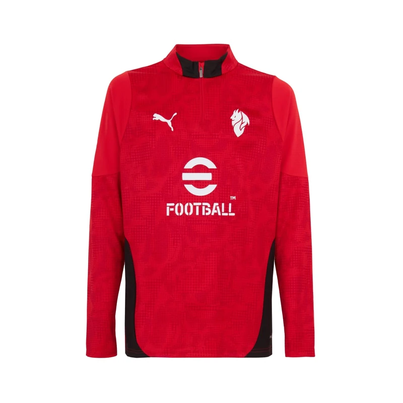 A.C. Milan - Training Jersey with 1/4 Zip - Official Product - Adult Red - Image 1