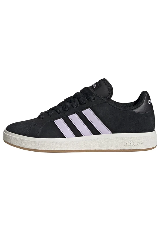 adidas Women's Grand Court Base 00s Shoes, Core Black/Ice Lavender/Off White, 8 UK
