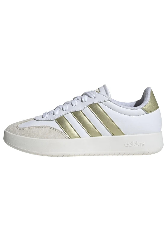 adidas Women's BARREDA Shoes, FTWR White/Gold met./Alumina, 4 UK