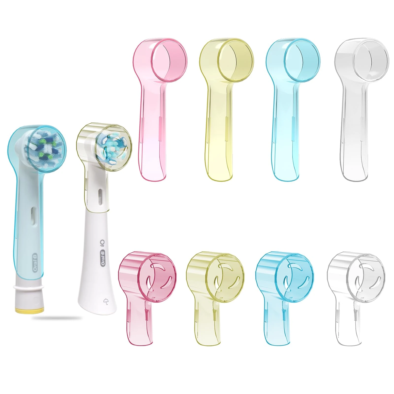 seplouis Electric Toothbrush Head Cover for Oral-B & iO Electric Toothbrush Head, Multi-Coloured, Pack of 8